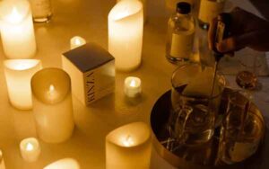 Modern home styling with luxury scented candles in Dubai