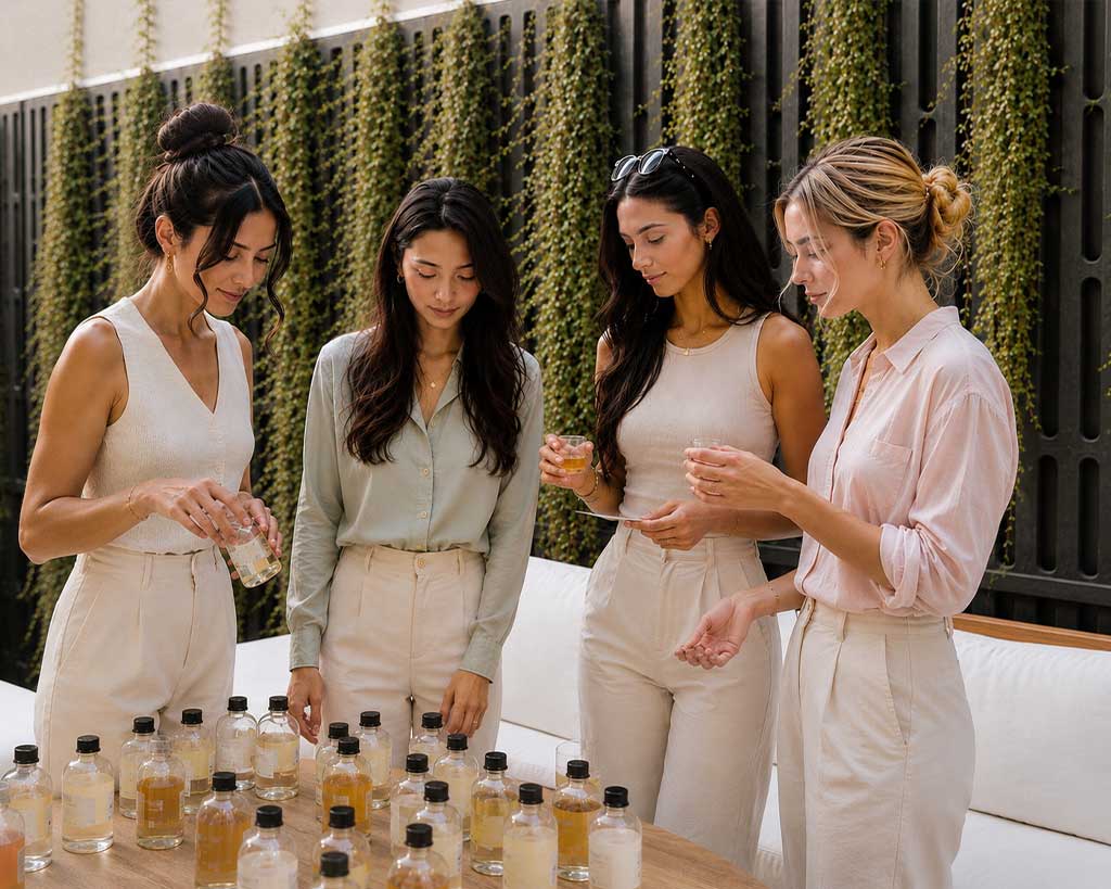 Handmade soy candle collection by Studio Kinza Dubai