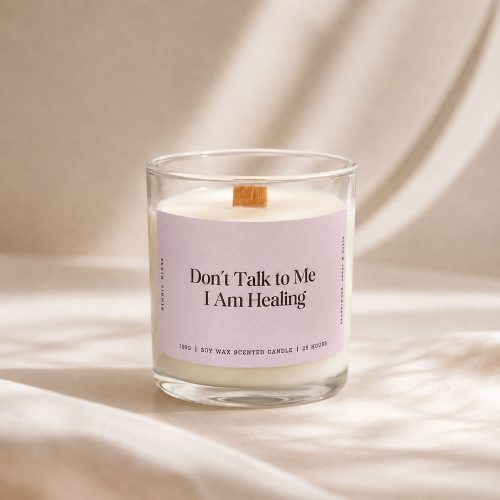 dont-talk-to-me-i-am-healing-soy-candle-dubai-studio-kinza Studio Kinza Don't Talk To Me I Am Healing sandalwood soy candle in glass jar