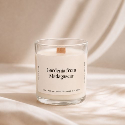 gardenia-from-madagascar-soy-candle-dubai-studio-kinza Studio Kinza Gardenia From Madagascar floral soy candle in glass jar