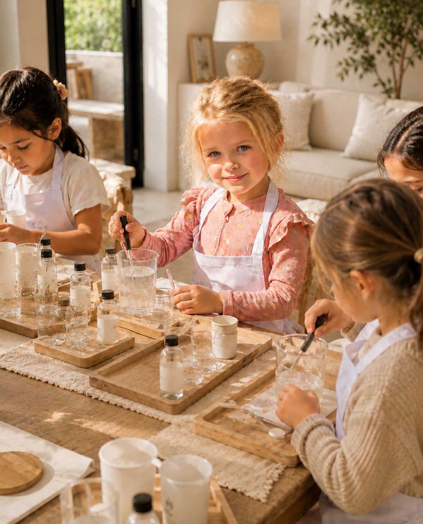 Kids candle making workshop at home in Dubai