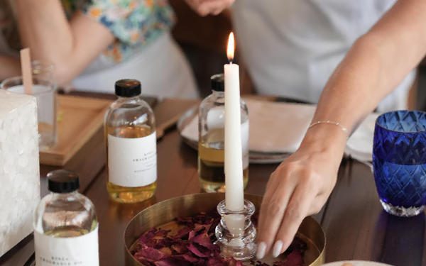Candle Making Workshop For Friends Dubai 18 Friends enjoying a candle making activity in Dubai
