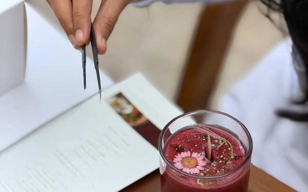 Why Candle Making Is The Perfect Birthday Activity For Teens 13 Teenagers enjoying a candle making birthday activity together at Studio Kinza Dubai