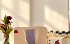 Intimate small teen birthday party group making scented soy candles in Dubai
