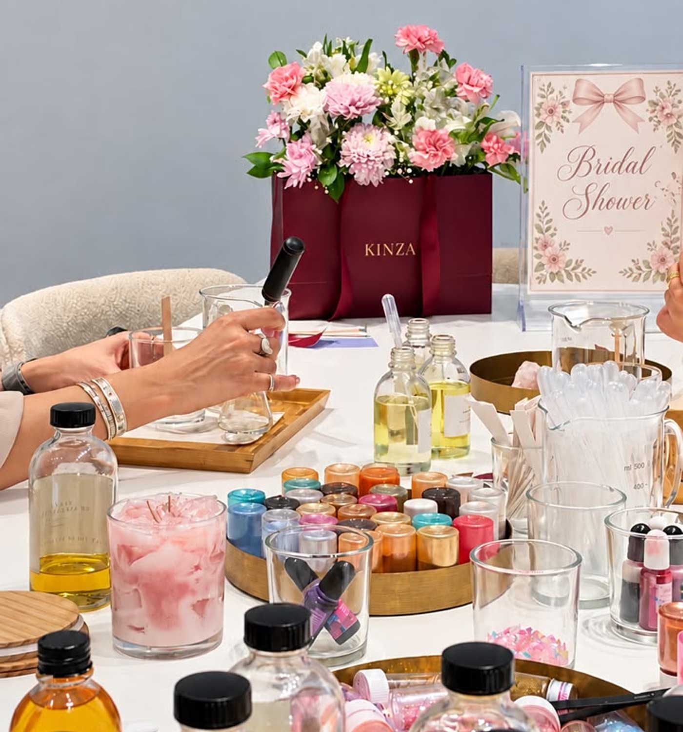 Bridal Shower Candle Making Workshop in Dubai