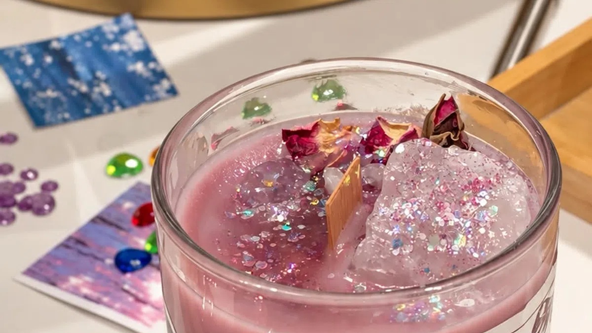 Hands blending custom intention-setting essential oils and soy wax in Dubai